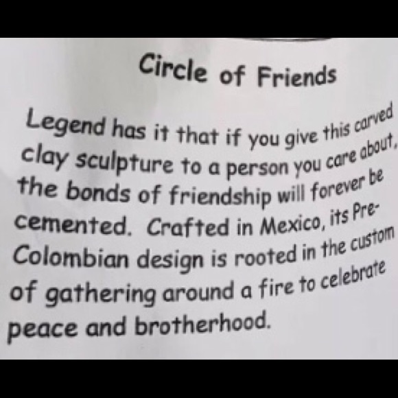 Clay Circle Of Friends Folk Art Pottery MayanAztec - Picture 4 of 6